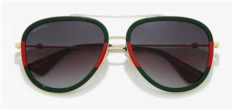 gucci gg0062s montatatura oro e avana|Gucci™ GG0062S Aviator Sunglasses .